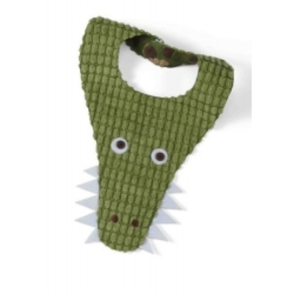 New Mud Pie's Chenille Felt Dino Pacy Bib with Teeth